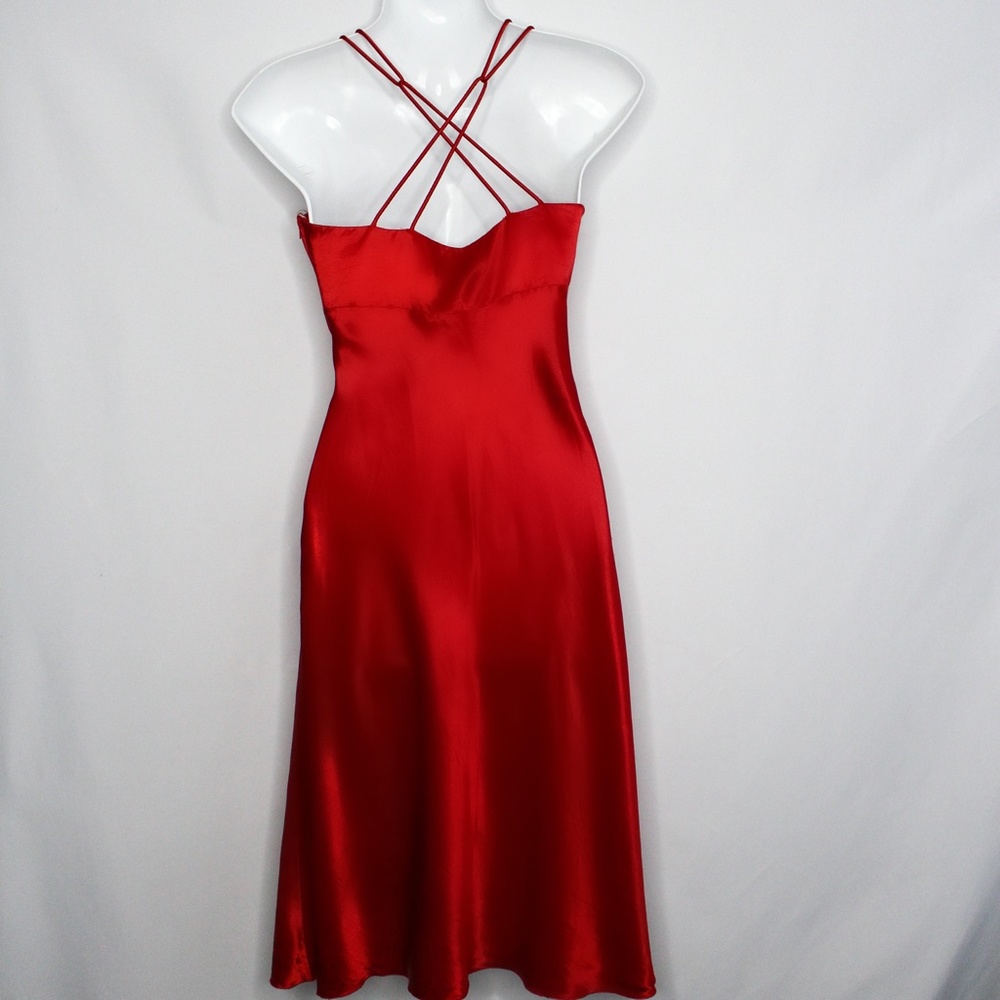 SOLD🤩 Midi Satin Shiny Slip Dress - Picture 2 of 5